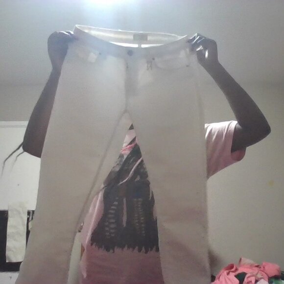 white zipper leg pants from 38 size 6 - Picture 1 of 3